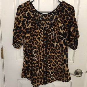 Express top - leopard print